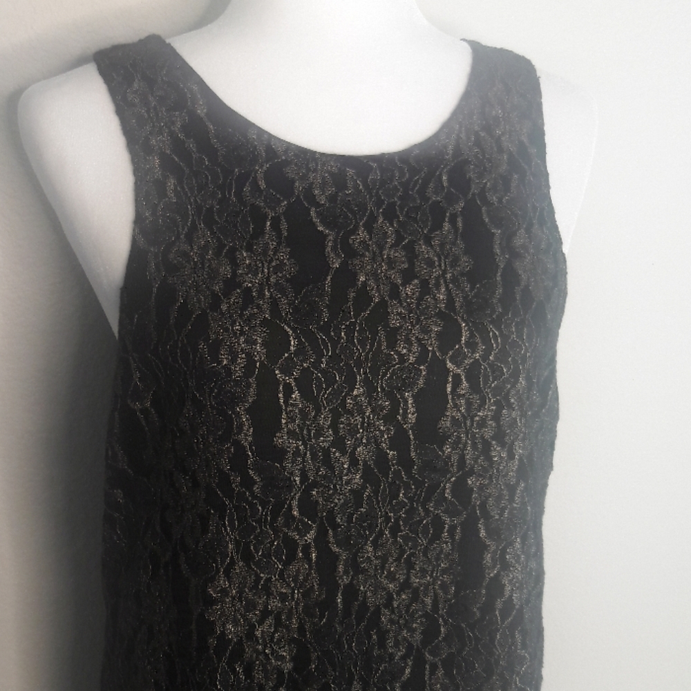 ASTR Black and Gold Lace Dress - Picture 3 of 8